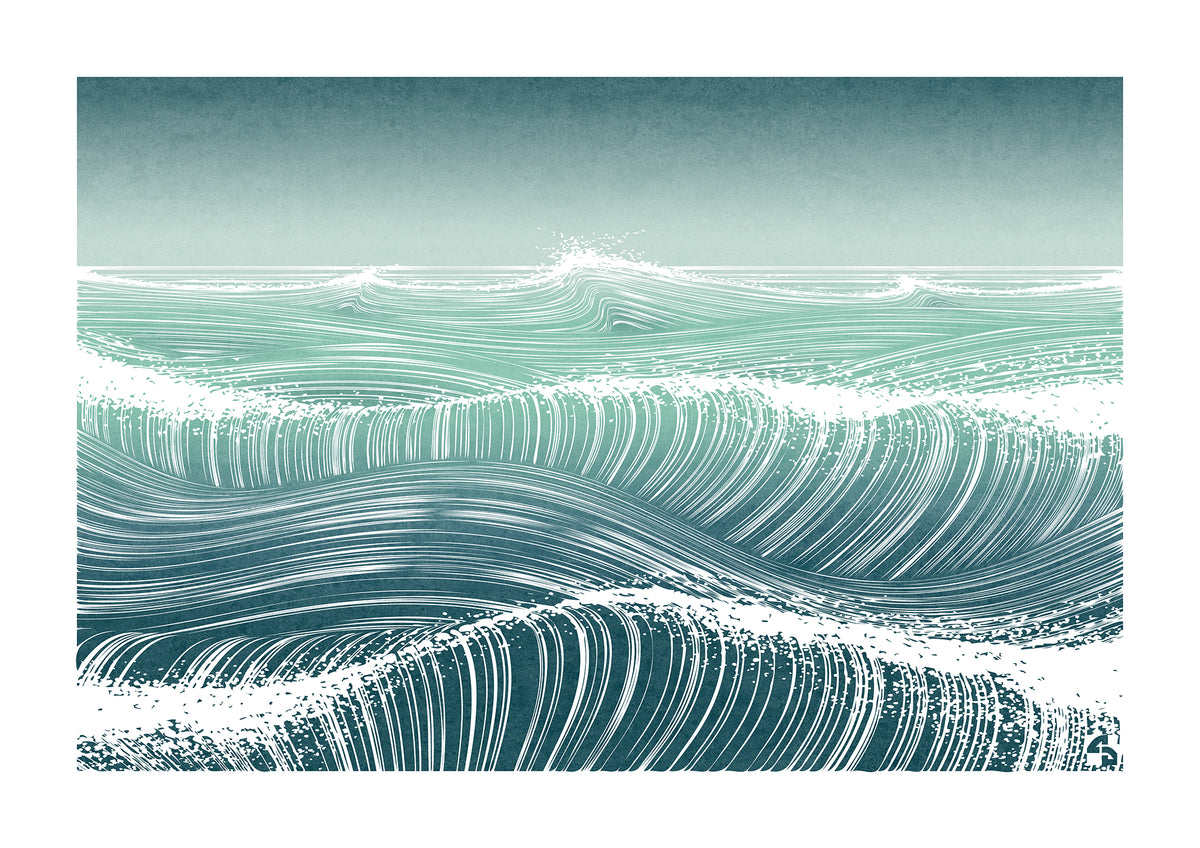 Waves II - Minimalist Fine Art Print