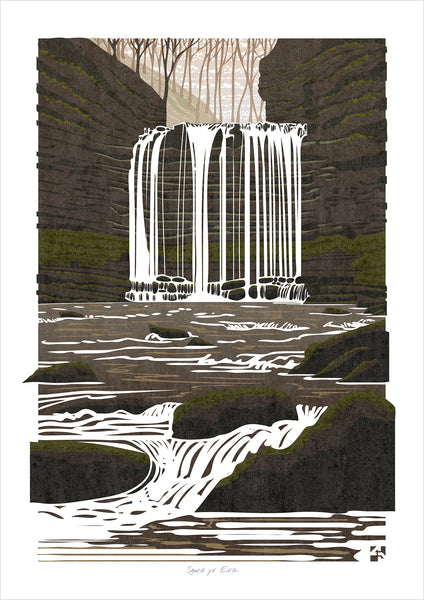 Set of 3 Brecon Beacons Waterfall Prints - Fine Art Prints