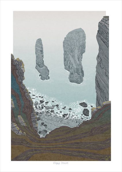 Set of 3 Pembrokeshire Coast Path Prints - Fine Art Prints