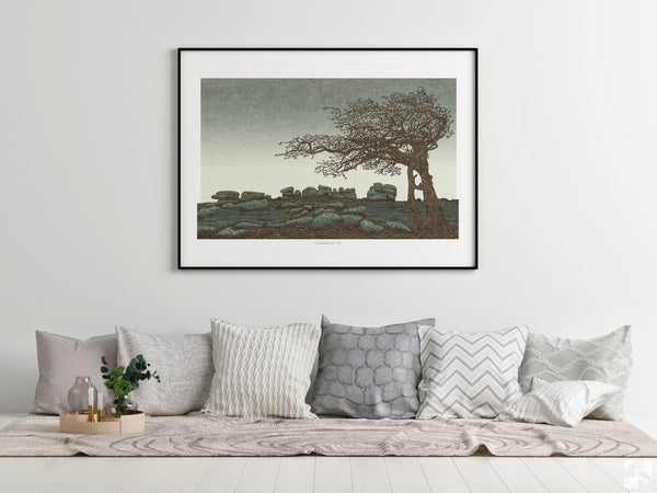 Combestone Tor, Dartmoor, Devon, England - Fine Art Print