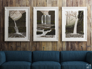 Set of 3 Brecon Beacons Waterfall Prints - Fine Art Prints