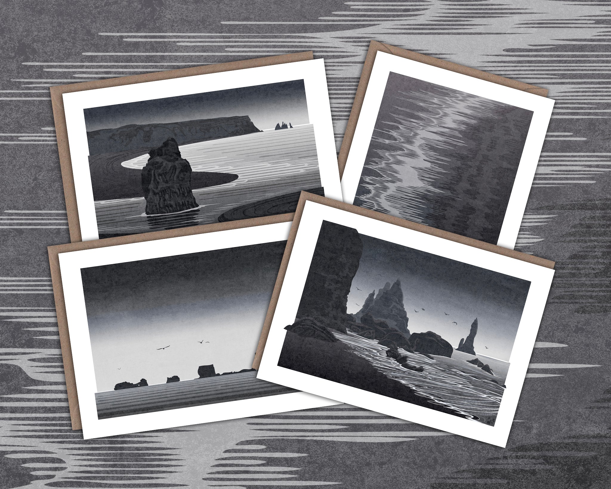 Iceland South Coast Greetings Cards - Set of 4