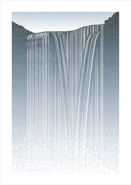 Set of 3 Minimalist Iceland Waterfall Prints - Fine Art Prints