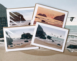 Pembrokeshire Coast Greetings Cards - Set of 4