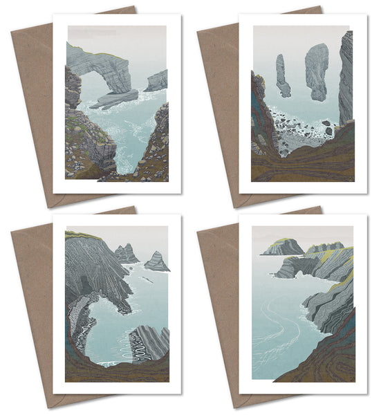 Pembrokeshire Coast Path Greetings Cards - Set of 4