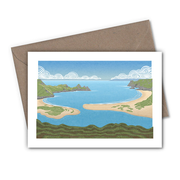 Gower Beaches Greetings Cards - Set of 4