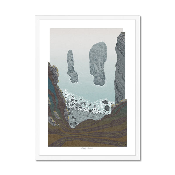 Elegug Stacks, Pembrokeshire, Wales - Framed Print