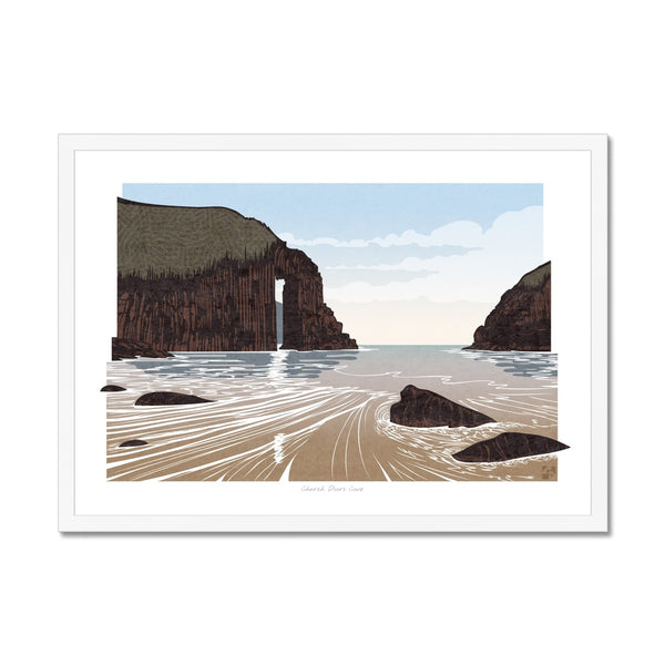 Church Doors Cove, Pembrokeshire, Wales - Framed Print