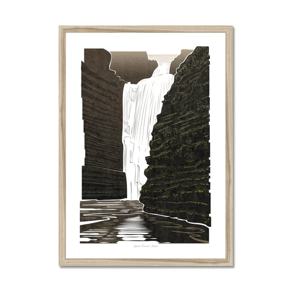 Sgwd Einion Gam, Brecon Beacons, Wales - Framed Print