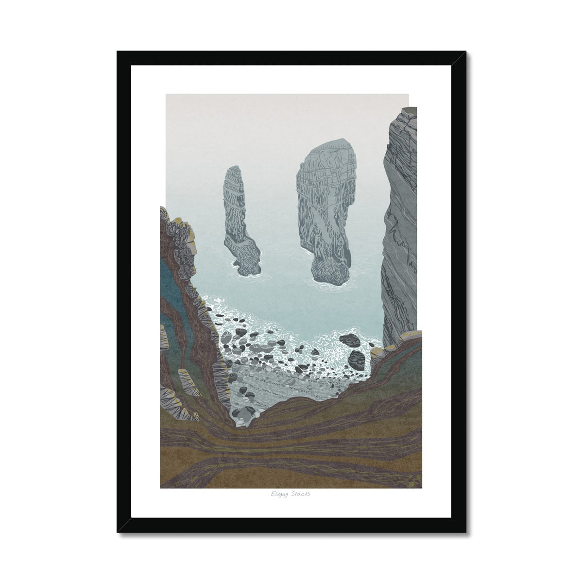 Elegug Stacks, Pembrokeshire, Wales - Framed Print