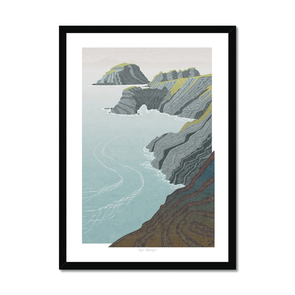 Ynys Deullyn, Pembrokeshire, Wales - Framed Print