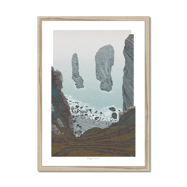 Elegug Stacks, Pembrokeshire, Wales - Framed Print