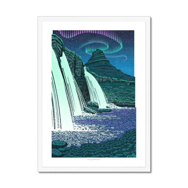 Kirkjufellsfoss Aurora - Framed Print