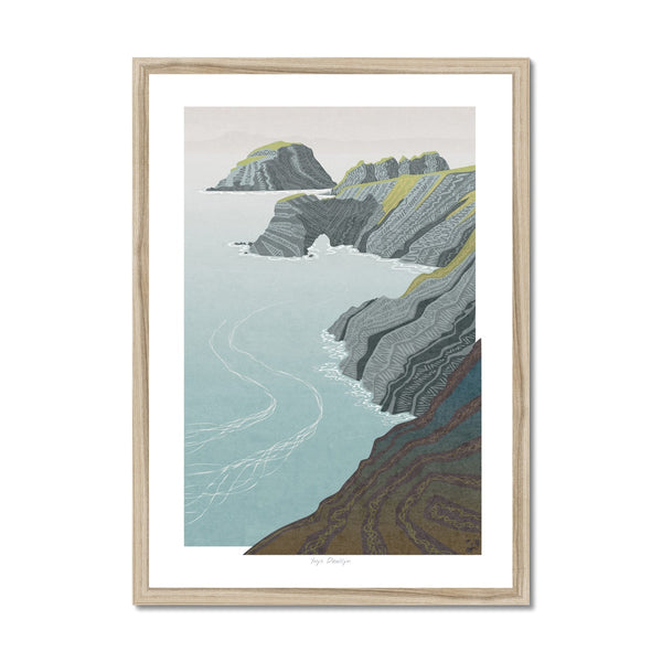 Ynys Deullyn, Pembrokeshire, Wales - Framed Print