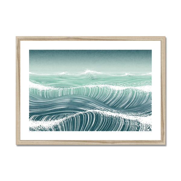 Waves II - Minimalist Framed Print