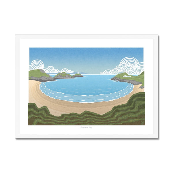 Bracelet Bay, Gower, Wales - Framed Print