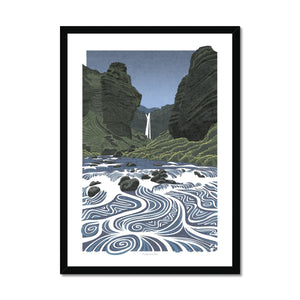 Kvernufoss, Iceland - Framed Print