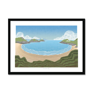 Bracelet Bay, Gower, Wales - Framed Print