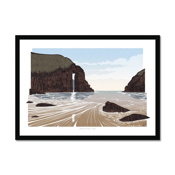 Church Doors Cove, Pembrokeshire, Wales - Framed Print