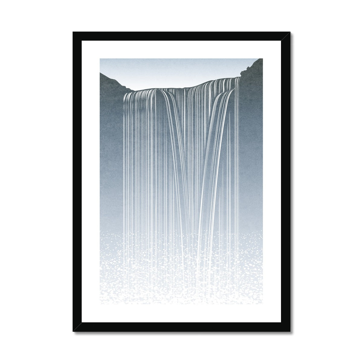 Skogafoss Minimalist - Framed Print