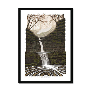 Sgwd Isaf Clun Gwyn, Brecon Beacons, Wales - Framed Print