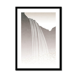 Seljalandsfoss Minimalist - Framed Print