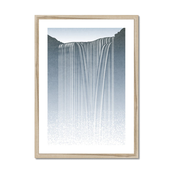 Skogafoss Minimalist - Framed Print