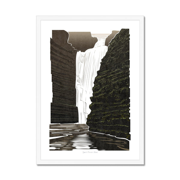 Sgwd Einion Gam, Brecon Beacons, Wales - Framed Print