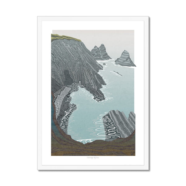 Carreg Wylan, Pembrokeshire, Wales - Framed Print