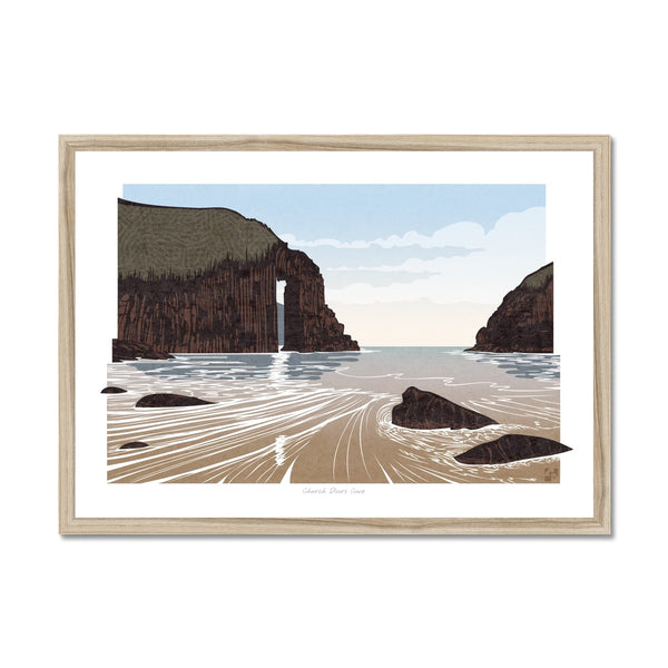 Church Doors Cove, Pembrokeshire, Wales - Framed Print