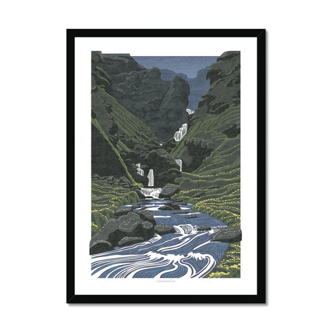 Uxafótafoss, Iceland - Framed Print