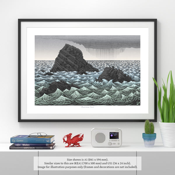 Monkstone Point, Pembrokeshire, Wales - Fine Art Print