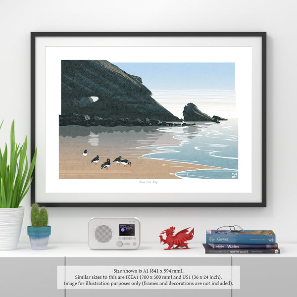 Blue Pool Bay, Gower, Wales - Fine Art Print