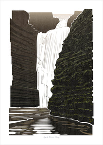 Sgwd Einion Gam, Brecon Beacons, Wales - Fine Art Print