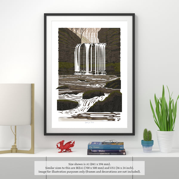 Sgwd yr Eira, Brecon Beacons, Wales - Fine Art Print