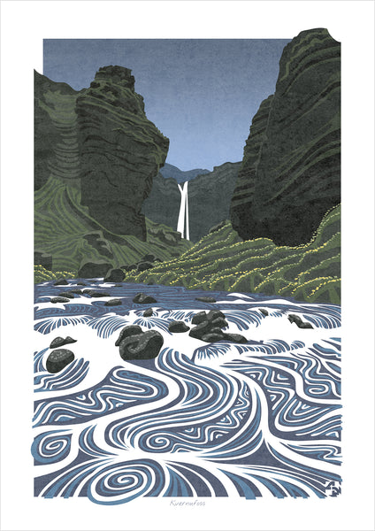 Kvernufoss, Iceland - Fine Art Print