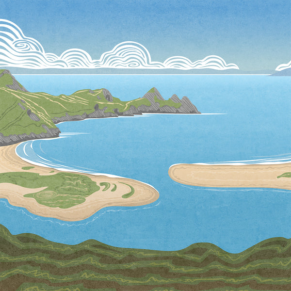 Three Cliffs Bay, Gower, Wales - Fine Art Panoramic Print