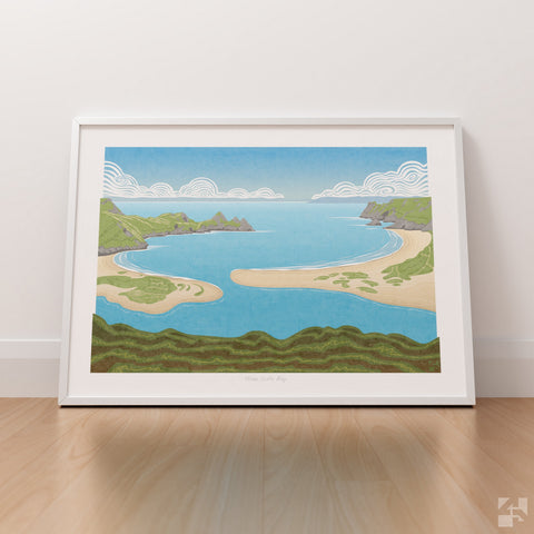 Three Cliffs Bay, Gower, Wales - Fine Art Panoramic Print