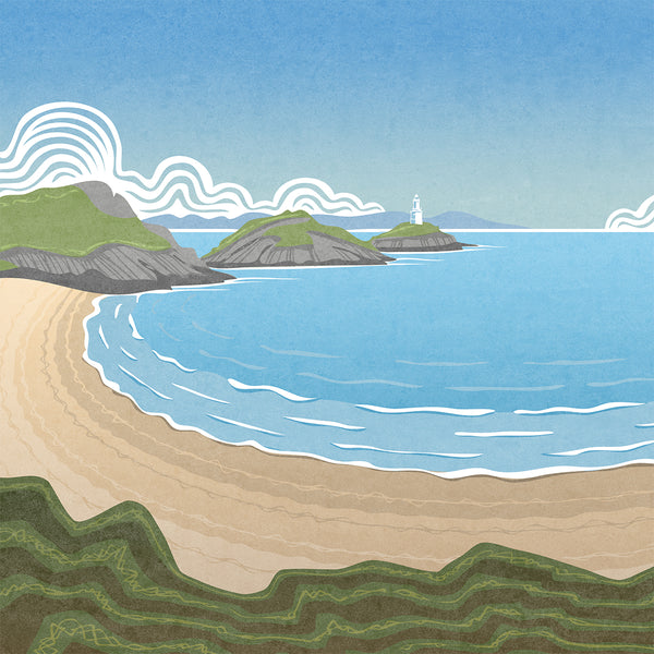 Bracelet Bay, Gower, Wales - Fine Art Panoramic Print