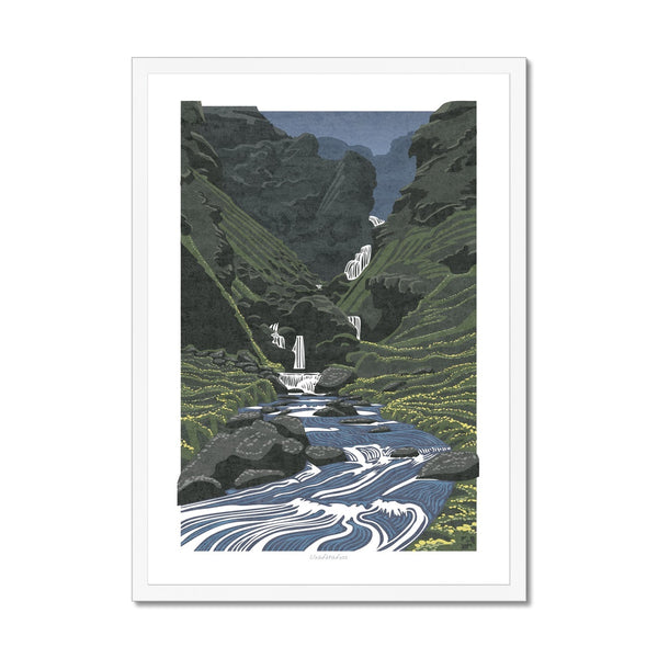 Uxafótafoss, Iceland - Framed Print