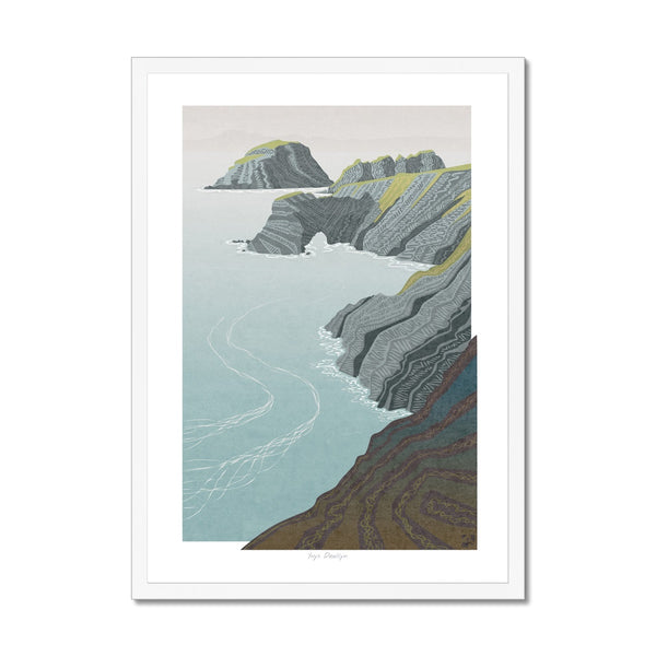 Ynys Deullyn, Pembrokeshire, Wales - Framed Print