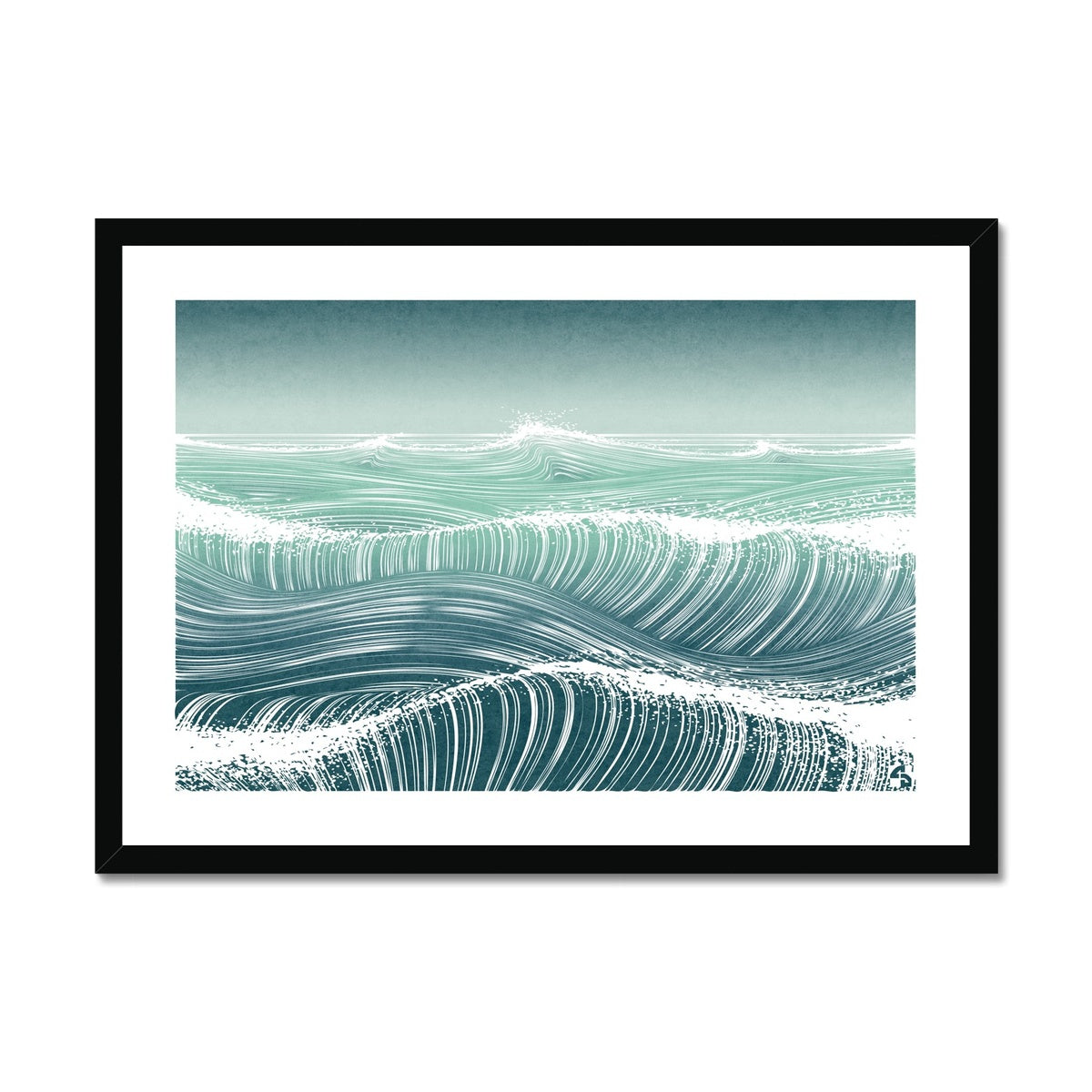 Waves II - Minimalist Framed Print