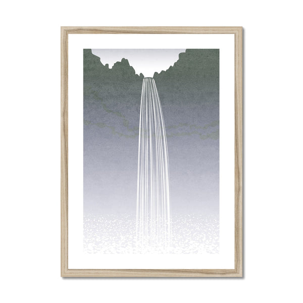 Svartifoss Minimalist - Framed Print