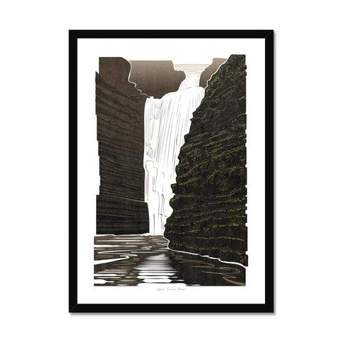 Sgwd Einion Gam, Brecon Beacons, Wales - Framed Print