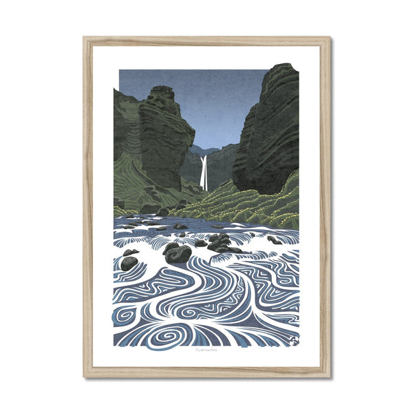 Kvernufoss, Iceland - Framed Print