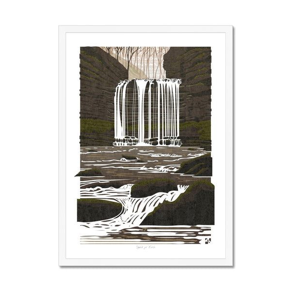 Sgwd yr Eira, Brecon Beacons, Wales - Framed Print