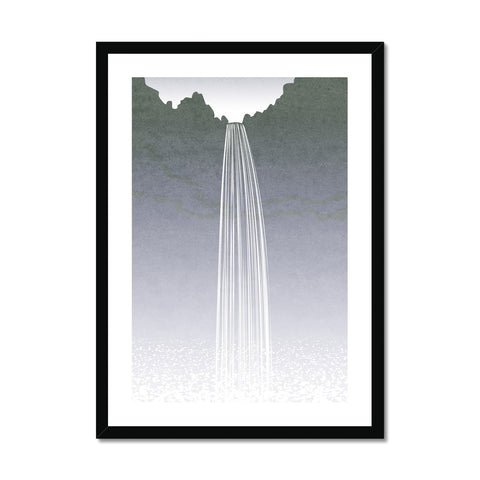 Svartifoss Minimalist - Framed Print