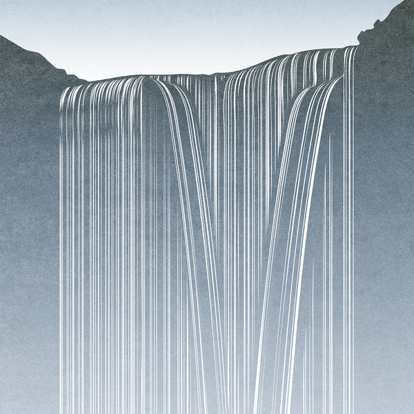 Skógafoss Waterfall - Minimalist Fine Art Print