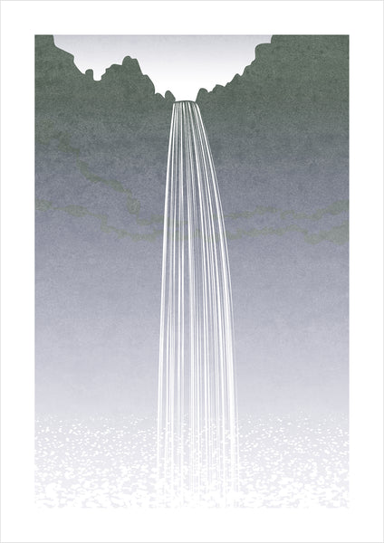 Svartifoss Waterfall - Minimalist Fine Art Print