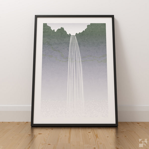 Svartifoss Waterfall - Minimalist Fine Art Print